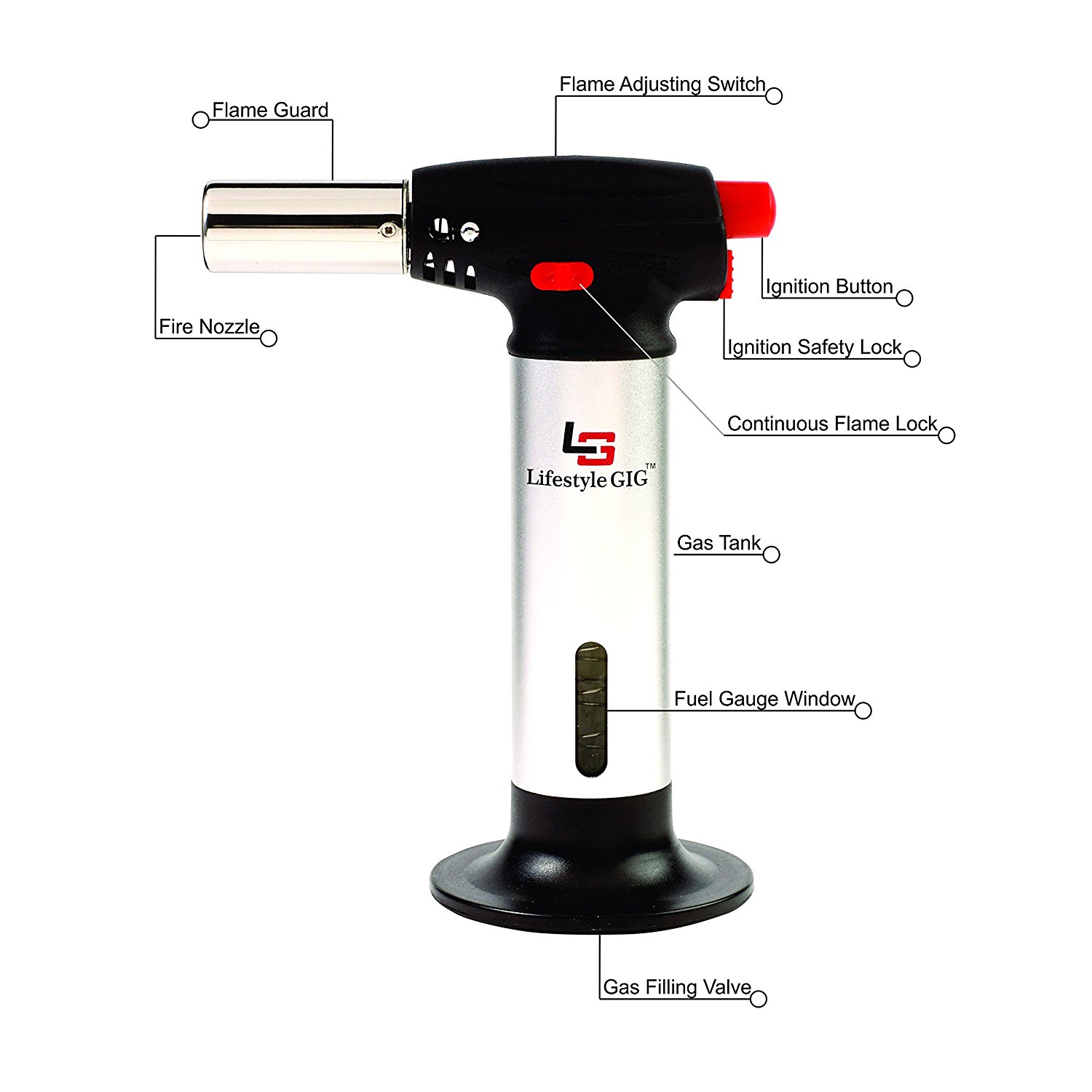 Lifestyle Gig Professional Multipurpose Refillable Kitchen Butane