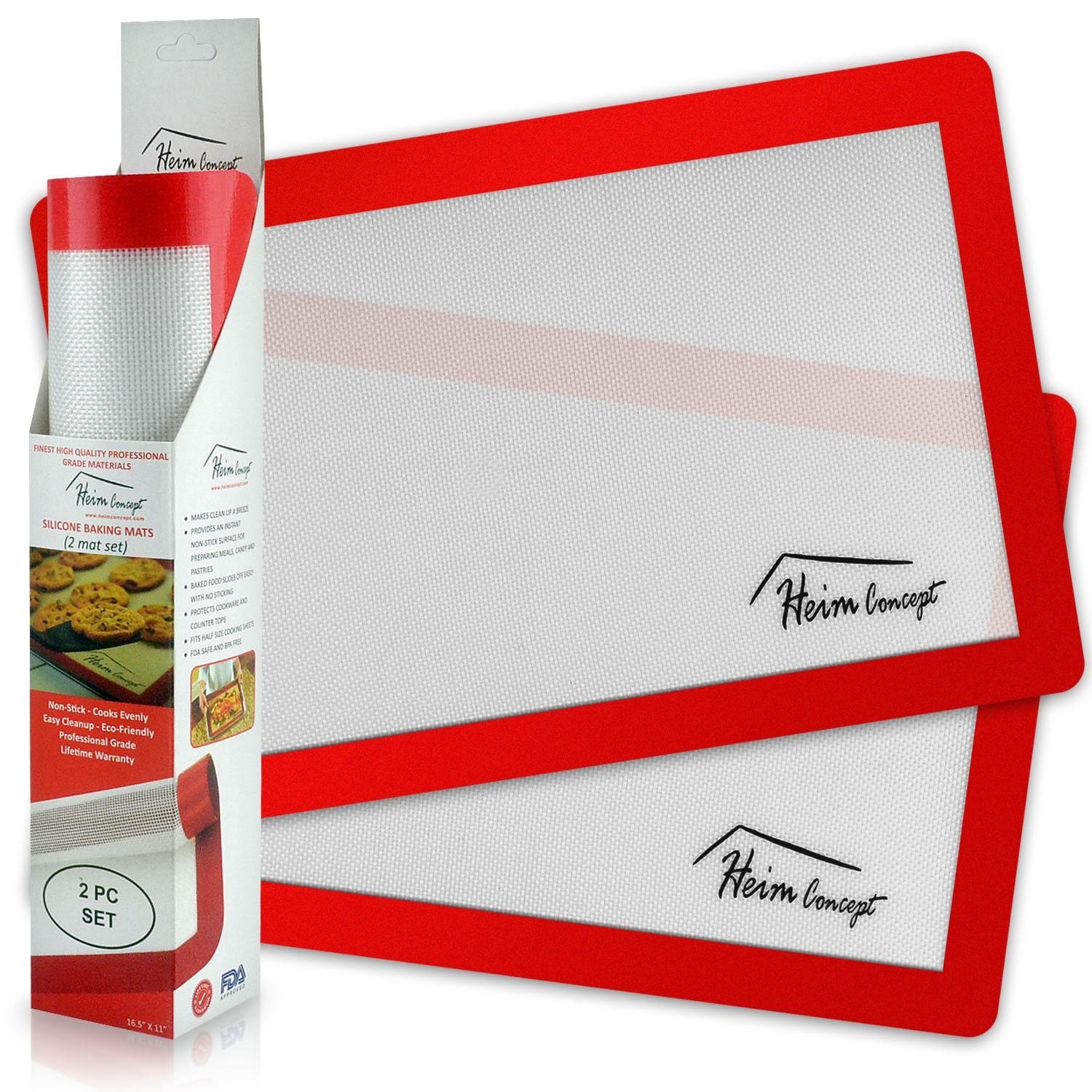 Premium Silicone Baking Mats 2PC Set Heim Concept Professional Grade   4978834 