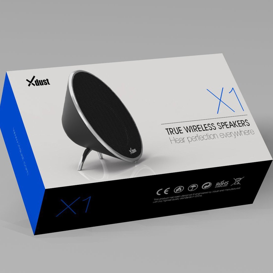 True Wireless Surround Sound Speakers SNEER "Xdust X1" Series Premium True Wireless Surround Sound Bluetooth