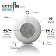 Bluetooth Waterproof Speaker with built-in microphone and usb charging cable compatible with iphone galaxy sony... N6