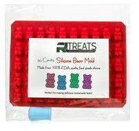 RL Treats 3 PCS Silicone Gummy Bear Molds 50 Cavities - BONUS DROPPER N4