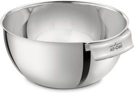 All-Clad MBSET Stainless Steel Dishwasher Safe Mixing Bowls Set Kitchen Accessorie, 3-Piece, Silver N4