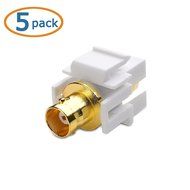 Cable Matters (5-Pack) Gold-Plated RG6 Keystone Jack Insert N6