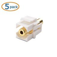 Cable Matters (5-Pack) Gold-Plated RG6 Keystone Jack Insert N16