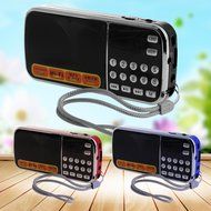 Mimgo Store Mini LCD Receiver Digital FM AM Radio Speaker USB Micro SD TF Card Mp3 Player - Black N2