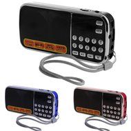 Mimgo Store Mini LCD Receiver Digital FM AM Radio Speaker USB Micro SD TF Card Mp3 Player - Black N3