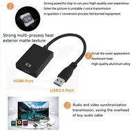 USB 3.0 to HDMI 1080P Adapter Cable Aluminium Alloy Case, Topoint USB to HDMI External Video Card Multi Monitor... N4