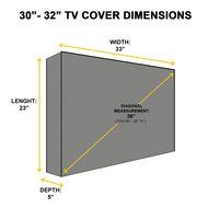 Outdoor TV Cover, Black Weatherproof Universal Protector for 30'' - 32'' LCD, LED, Plasma Television Sets - Compatible... N2
