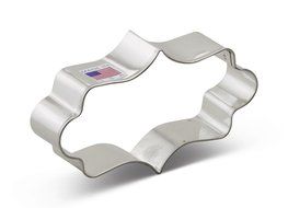 Ann Clark Long Fancy Plaque Cookie Cutter - 4 Inches - Tin Plated Steel