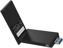NETGEAR AC1200 WiFi USB 2.0 Adapter - AC Dual Band (A6200-100PAS) N8