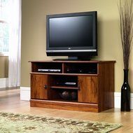 Sauder Harvest Mill Panel TV Stand, Abbey Oak Finish