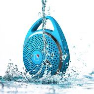 SoundDew Wireless Water resistant Portable Speakers Bluetooth Shower Speakers Mic Hands Free Phone Calls Black N8