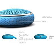 SoundDew Wireless Water resistant Portable Speakers Bluetooth Shower Speakers Mic Hands Free Phone Calls Black N13