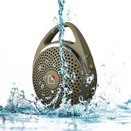 SoundDew Wireless Water resistant Portable Speakers Bluetooth Shower Speakers Mic Hands Free Phone Calls Black N15