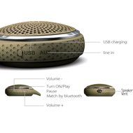 SoundDew Wireless Water resistant Portable Speakers Bluetooth Shower Speakers Mic Hands Free Phone Calls Black N19
