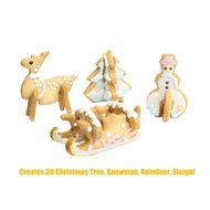 Kichwit 8-Piece 3D Christmas Cookie Cutters Set Stainless Steel Food Grade - Christmas Tree, Snowman, Reindeer... N3