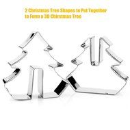 Kichwit 8-Piece 3D Christmas Cookie Cutters Set Stainless Steel Food Grade - Christmas Tree, Snowman, Reindeer... N4