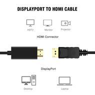 Cablor Gold Plated DP1.2 DisplayPort to HDMI Cable,1080P Full HD Video,Black Color 6ft/1.8M N4
