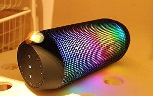 Pulse Wireless Bluetooth Speaker with Dynamic LED Lights and Hd Sound - Black N9