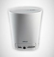 OE Awaz Portable Bluetooth Speaker Handsfree Sound Micro SD Auxilary input 3.5mm Audio USB 2.0 Small Compact White... N3