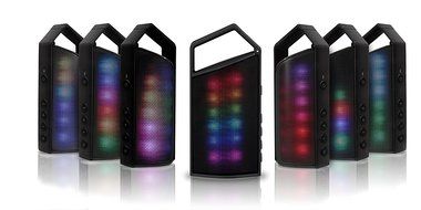 Latte SoundMagic Express Portable Bluetooth Speaker with 8 LED Modes Including 2 Equalizer (Black) N2