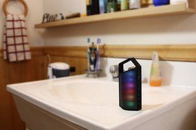Latte SoundMagic Express Portable Bluetooth Speaker with 8 LED Modes Including 2 Equalizer (Black) N10