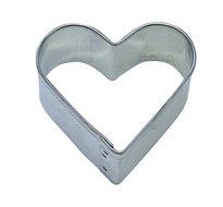 CybrTrayd R&amp;M Heart Tinplated Steel Cookie Cutter and Cookie Recipe, 5-Inch, Silver, Bulk Lot of 12