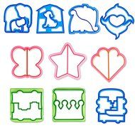 Netany Sandwich Cutter, Crust Cutter, Cookie and Bread Cutters, Set of 10 - Elephants, Dinosaurs, Butterflies,...