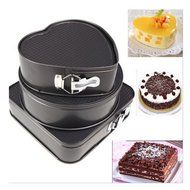 Aksautoparts 3 Shape Non-Stick Deep Mini Round Cake Tin Mould With Loose Base Live - End Cake Mold (B) N4