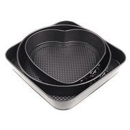 Aksautoparts 3 Shape Non-Stick Deep Mini Round Cake Tin Mould With Loose Base Live - End Cake Mold (B) N6