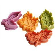 Joinor Cake Leaves Baking Pie Crust Cutters Set of 4 Random Color N3
