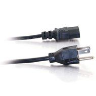 E156136 (UL) 3x18 AWG 60&deg;C 300V Universal Power Cord for NEMA 5-15P to IEC320C13, Black (1.5 Meters) PWC75A150US N3