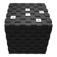 Top One Tech Magic Cube Rechargeable Portable Bluetooth Wireless Speaker with 3.5mm Audio Port for iPhones, iPads...