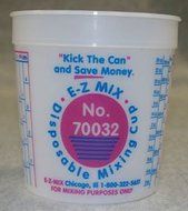 E-Z Mix EMX-70032 1-Quart Plastic Mixing Cups, Box Of 100
