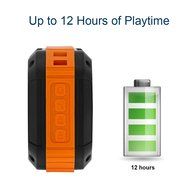 XINGLAN Military Grade Waterproof Portable Bluetooth 4.0 Speakers with 10 Hour Playtime for Outdoor/shower (Orange) N2