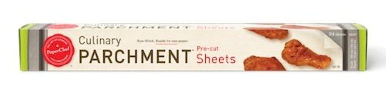 PaperChef Culinary Parchment 24-Piece Pre-Cut Sheets, 15 by 16.5-Inch