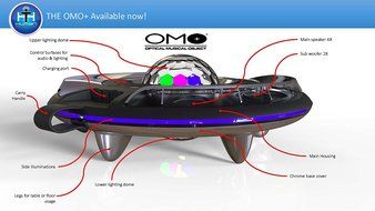 OMO+ Optical Musical Object, The Only Portable, Waterproof, Bluetooth, Floating-Light Show Music Player - 40W... N11