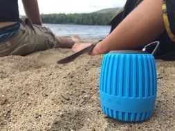 Rebelite Ballistic Boulder Weatherproof Bluetooth Speaker w/ Built-in Mic, Extra Skin, &amp; Carabiner for iPhone,... N6