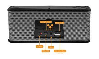 Ematic ESR102 RuggedLife Water Resistant Bluetooth Speaker &amp; Portable Charger for iPhone, iPad, Android &amp; more N4