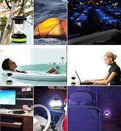 EchoAcc&reg; Wireless Bluetooth Lantern Speaker + LED Lantern Flashlight for Travelling &amp; Camping Compatible for iPhone... N9