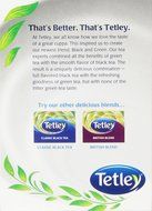 Tetley Tea Bags, Black and Green, 72 Count N3