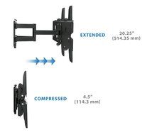 Mount-It MI-310B Heavy-Duty Full Motion Articulating TV Wall Mount for 32 to 60-Inch TVs, VESA Standard up to... N5