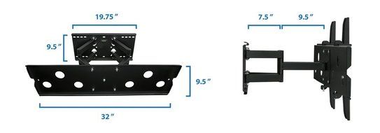 Mount-It MI-310B Heavy-Duty Full Motion Articulating TV Wall Mount for 32 to 60-Inch TVs, VESA Standard up to... N6