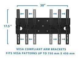 Mount-It MI-310B Heavy-Duty Full Motion Articulating TV Wall Mount for 32 to 60-Inch TVs, VESA Standard up to... N9