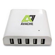 Portable Multi Port USB Charger - Superfast Intelligent 5-port 40w Charger for Charging Multiple Iphone, Ipad,...