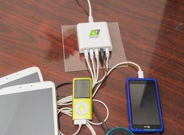 Portable Multi Port USB Charger - Superfast Intelligent 5-port 40w Charger for Charging Multiple Iphone, Ipad,... N4