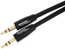 AmazonBasics 3.5 mm Coiled Stereo Audio Cable - 6.5 feet (2 Meters) Stretched Length N2