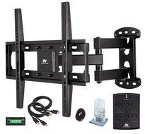 Mounting Dream MD2377-KT TV Wall Mount Bracket Kit with Surge Protector, 2 HDMI Cables, Magnetic Bubble Level...