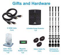 Mounting Dream MD2377-KT TV Wall Mount Bracket Kit with Surge Protector, 2 HDMI Cables, Magnetic Bubble Level... N2