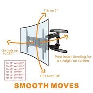 Loctek R2 For Both Flat Panel And Curved Panel UHD HD TV Wall Mount Bracket Articulating Arm Swivel &amp; Tilt for... N3